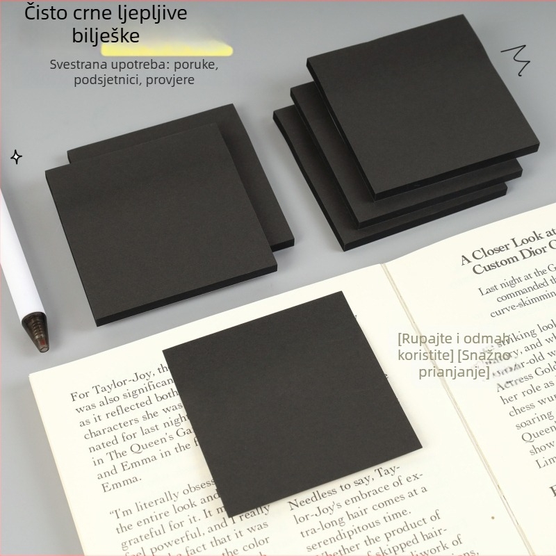 Ljepljive bilješke za učenike, minimalistički dizajn, 50 listova, debele stranice, otkinjive
