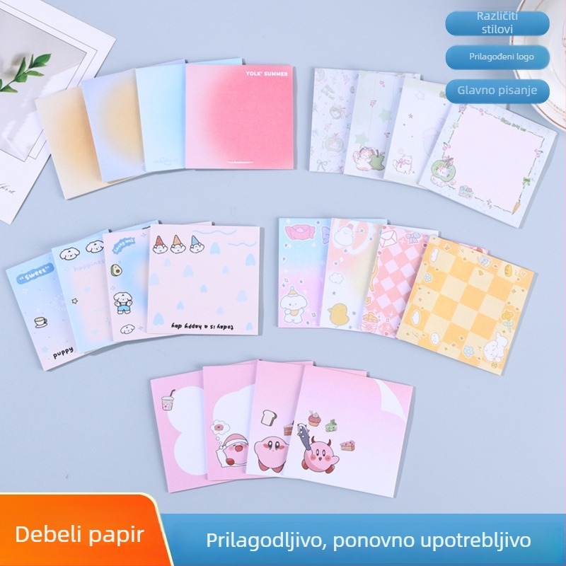 Chuanqi Cartoon Gradient Ljepljive Bilješke – Prilagođene bilješke poruka s višestranicama, ljepilo, IP prava nisu licencirana
