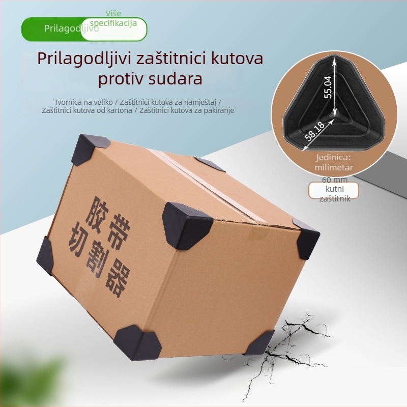 60 komada plastnih trokutastih zaštitnih kutova za namještaj