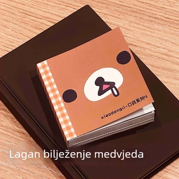 Mini bilježnica s Rilakkuma u crtani stil, s odtrganim stranicama, džepni format (ne može se lijepiti; IP nije ovlašten)