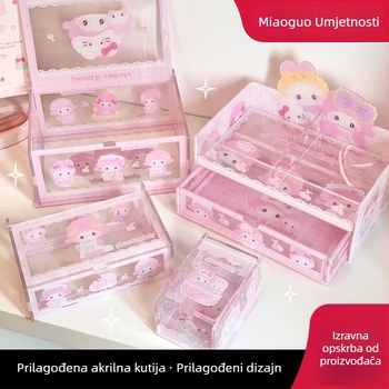 Akril kutija za pohranu, model 001, otporna na prašinu, moderan minimalistički stil, tisk logotipa dostupan