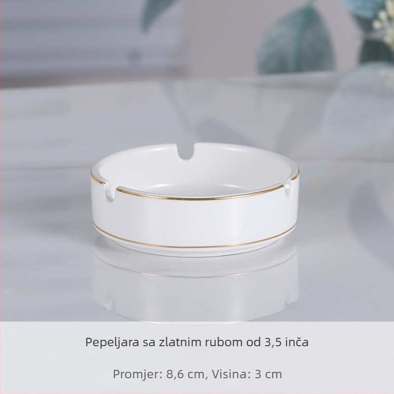 Keramički okrugli pepelnjak - moderan minimalistički stil, pogodan za hotele, barove, KTV, restorane i kućnu upotrebu