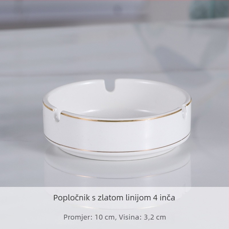 Keramički okrugli pepelnjak - moderan minimalistički stil, pogodan za hotele, barove, KTV, restorane i kućnu upotrebu