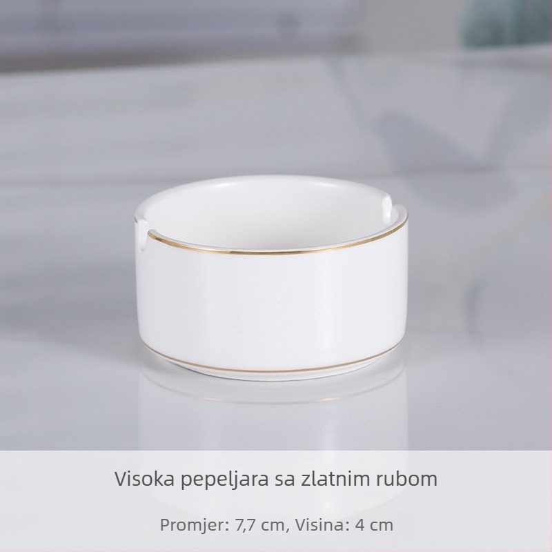 Keramički okrugli pepelnjak - moderan minimalistički stil, pogodan za hotele, barove, KTV, restorane i kućnu upotrebu