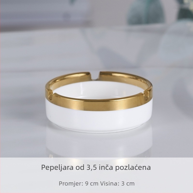 Keramički okrugli pepelnjak - moderan minimalistički stil, pogodan za hotele, barove, KTV, restorane i kućnu upotrebu