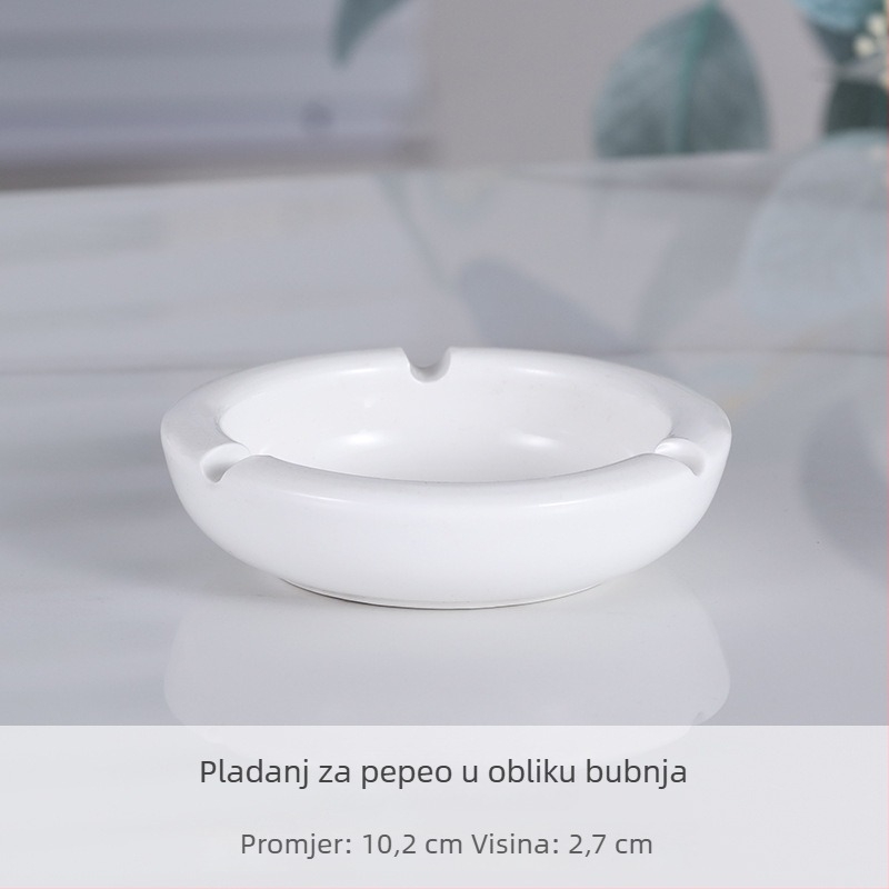 Keramički okrugli pepelnjak - moderan minimalistički stil, pogodan za hotele, barove, KTV, restorane i kućnu upotrebu