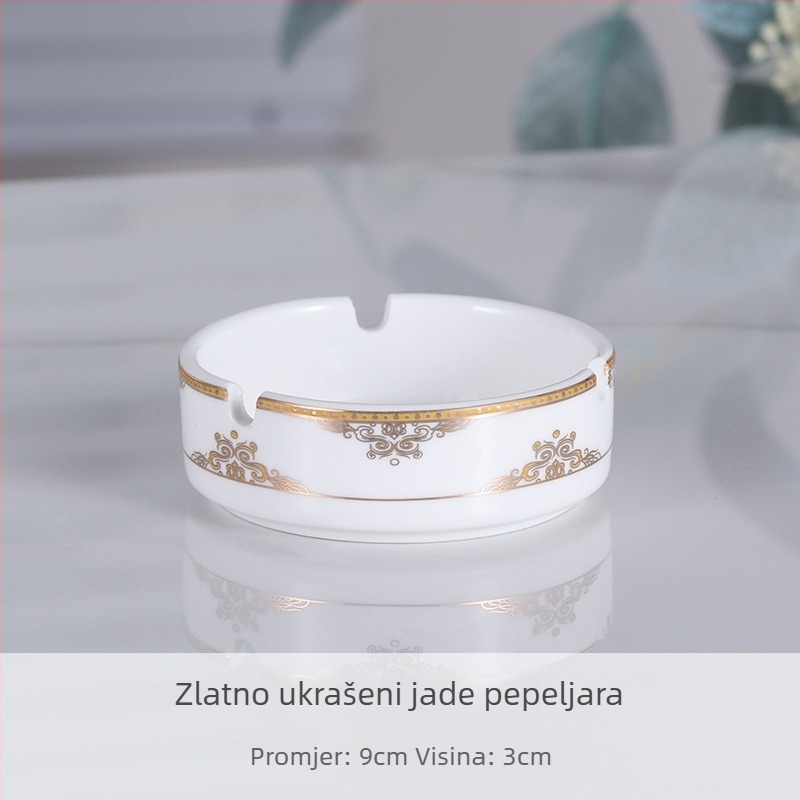 Keramički okrugli pepelnjak - moderan minimalistički stil, pogodan za hotele, barove, KTV, restorane i kućnu upotrebu