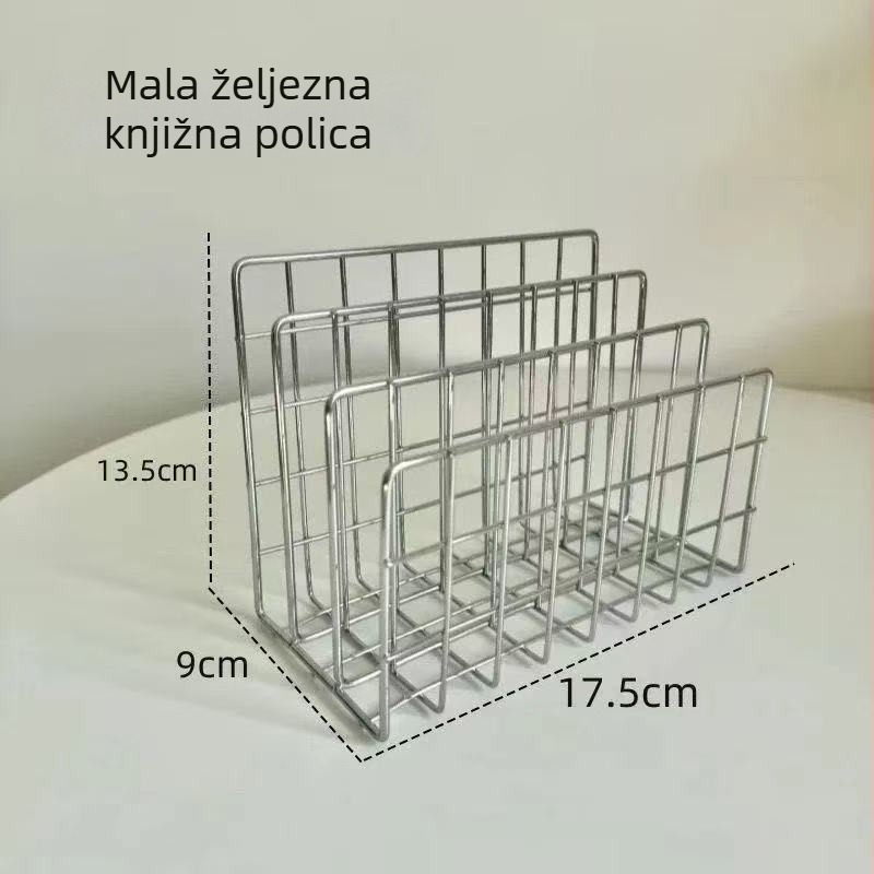 Željezni stolni organizator s tri razine, INS stil, za učenje, kozmetiku i skladištenje na stolu