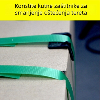 Plastični kutni zaštitnik u obliku L za plastičnu traku za pakiranje, deblji – pogodan za kartonske kutije, kamene ploče, staklo, namještaj i industriju papira