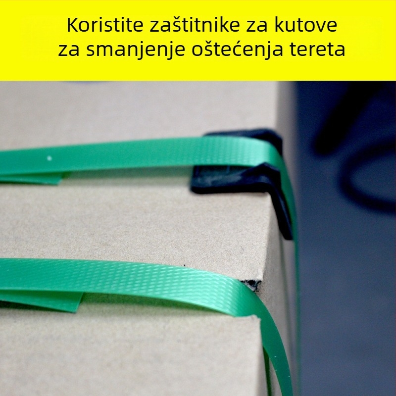 Plastični kutni zaštitnik u obliku L za plastičnu traku za pakiranje, deblji – pogodan za kartonske kutije, kamene ploče, staklo, namještaj i industriju papira