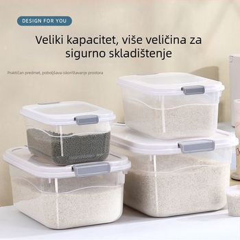 Plastična posuda za skladištenje riže za kućnu upotrebu, vodonepropusna i otporna na štetočine, prilagodljiva uz ispis logotipa