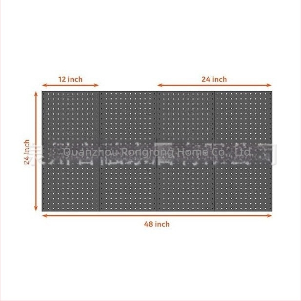 Metalni pegboard zidni panel, sklopni i pomični, montaža s ugrađenim vijcima, 8+ razina, zidni organizator alata