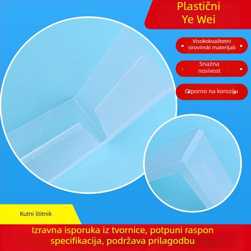 Plastični kutni zaštitnik za police – Ning Luo, zaštita od sudara, ojačani rub