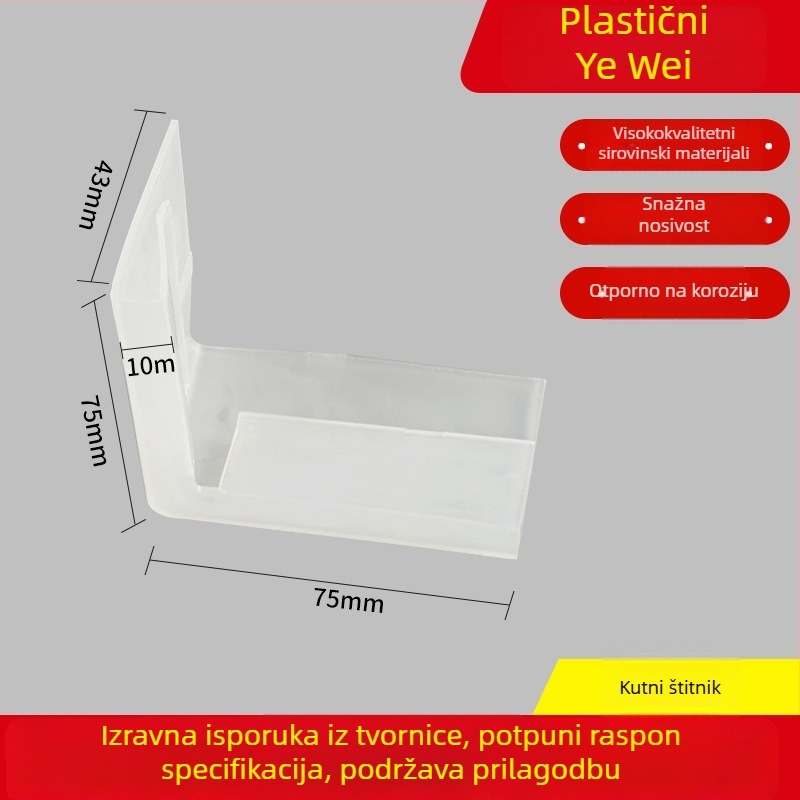 Plastični kutni zaštitnik za police – Ning Luo, zaštita od sudara, ojačani rub