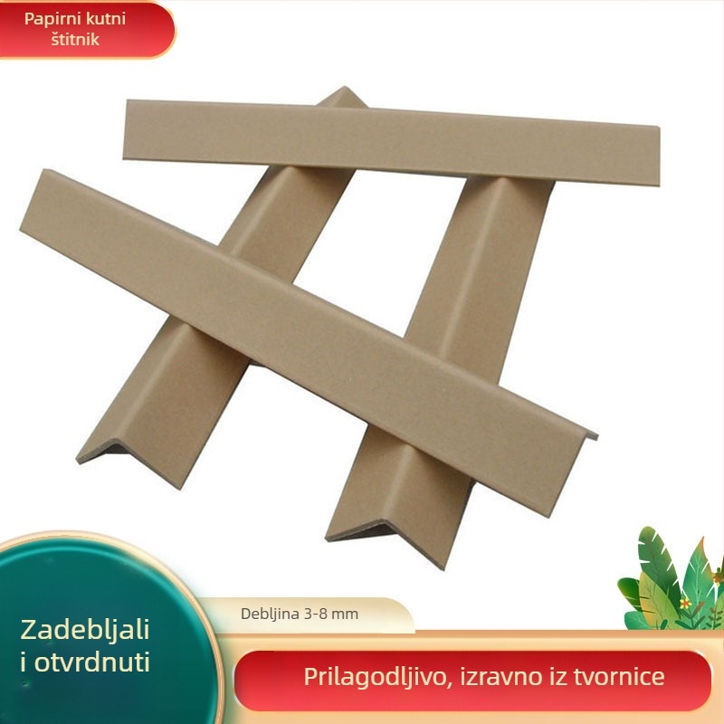 L-oblik zaštitni papirni kut za namještaj, savitljiv, debeli, zaštita od udara i vibracija, Kraft papir