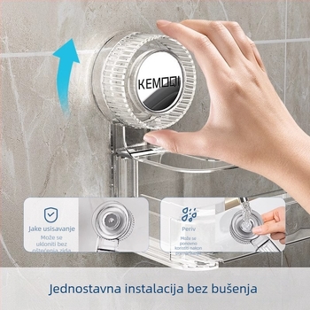 Dvostruki zidni stalak za papuče sa usisnim čašicama