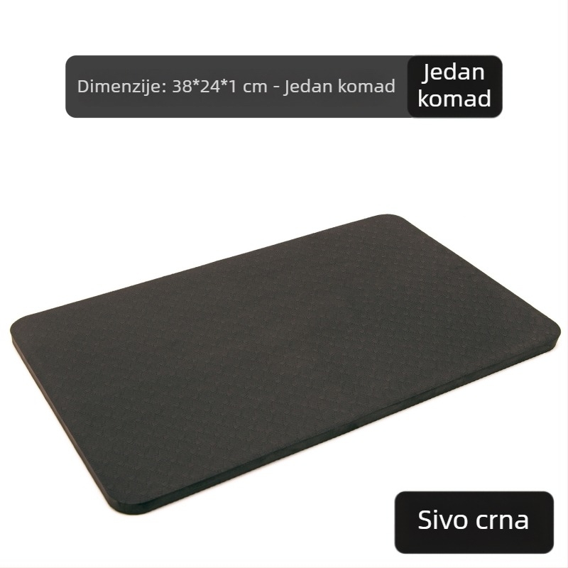 Mini joga podloga s ravnom osloncem, kolut za trbuh, jastuk za koljena, apsorpcija udara, protuklizna, TPE materijal, dimenzije 38×24 cm, debljina 10 mm