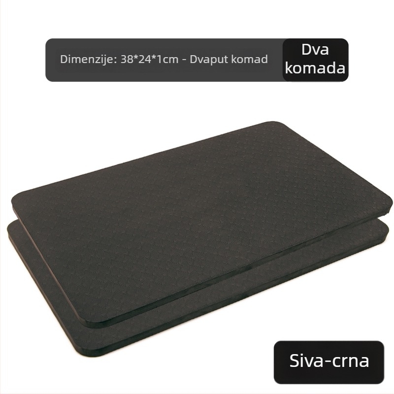 Mini joga podloga s ravnom osloncem, kolut za trbuh, jastuk za koljena, apsorpcija udara, protuklizna, TPE materijal, dimenzije 38×24 cm, debljina 10 mm