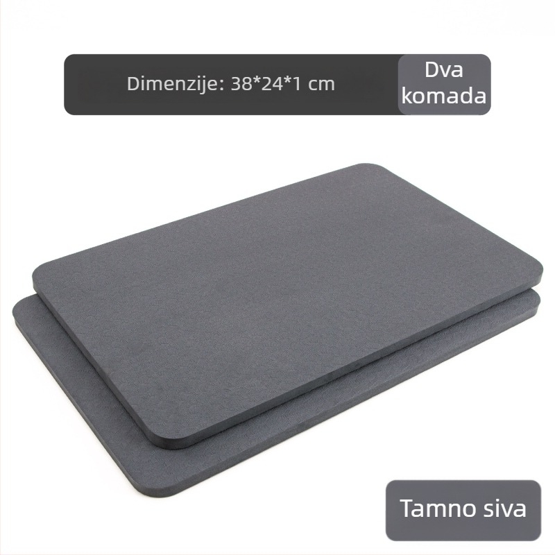 Mini joga podloga s ravnom osloncem, kolut za trbuh, jastuk za koljena, apsorpcija udara, protuklizna, TPE materijal, dimenzije 38×24 cm, debljina 10 mm