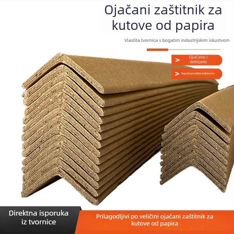 L-kutni zaštitnici od kraft papira, dimenzije 40×40×4 i 50×50×5, za pakiranje