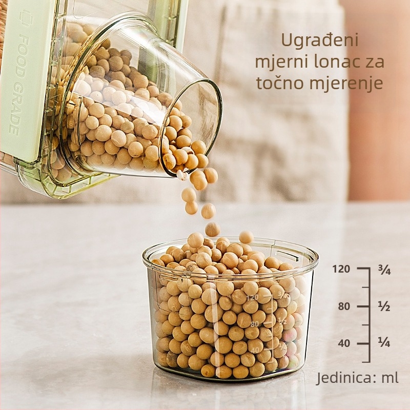 Plastični kvadratni spremnik za kućnu pohranu s brtvom protiv insekata i vlage (Materijal: plastika; Stil: moderni minimalizam; Oblik: kvadrat; Kategorija: spremnik za pohranu)