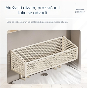 Zidni kupaonski regał sa šest etaža, iznad WC-a