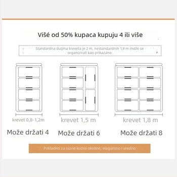 Kutija za skladištenje ispod kreveta, pravokutna, s poklopcem, visina 10 cm, kapacitet 1000 L ili više.