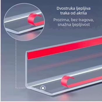 Prozirni zaštitnik zida za kut HSZ, PC materijal, za vrata i kutove zida, zaštita od udara, bez bušenja