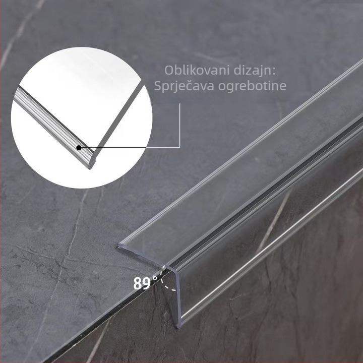 Prozirni zaštitnik zida za kut HSZ, PC materijal, za vrata i kutove zida, zaštita od udara, bez bušenja