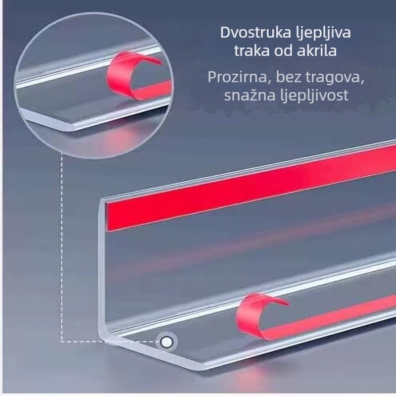 Prozirni zaštitnik zida za kut HSZ, PC materijal, za vrata i kutove zida, zaštita od udara, bez bušenja