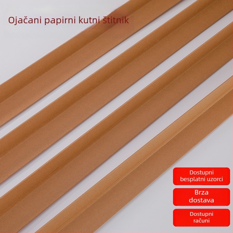 L-oblik zaštitni kutni štit od kraft papira, debeo i širok za pakiranje predmeta