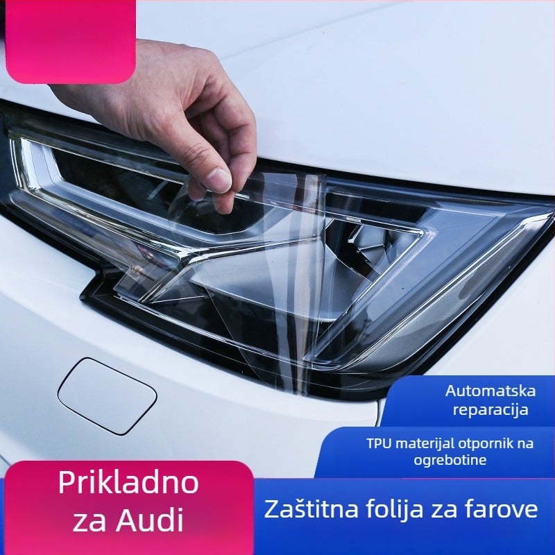 TPU film za svjetla za Aodi A3/A4 S3/4 – automatsko popravak, otporno na ogrebotine i habanje