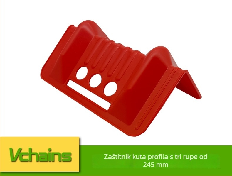 Plastični kutni zaštitnik, L-oblikovani jastučić, tri rupe za napinjač pojasa, Weicheng / vchains