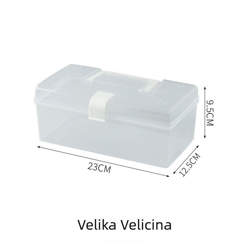 Plastična stolna kutija za skladištenje s poklopcem koji se otvara, prozirna, prašinu otporna, 0–5 L, model 3459