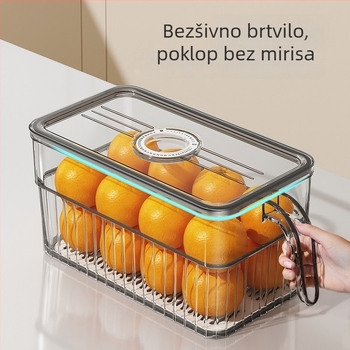 Dvostruko proziran pretinac za hladnjak — siguran za hranu, čuva svježinu, s dizajnom zatvaranja, za voće, povrće i jaja