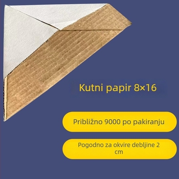 L-oblik zaštitnik kutnog papira, papirna cijev, bez logotipa