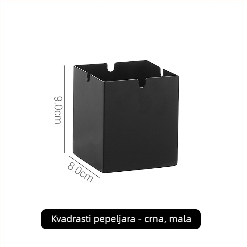 Pepeljara od nehrđajućeg čelika s vjetro zaštitom i spremnikom za pohranu te mogućnošću logotipa — za bar, KTV, hotel i dom