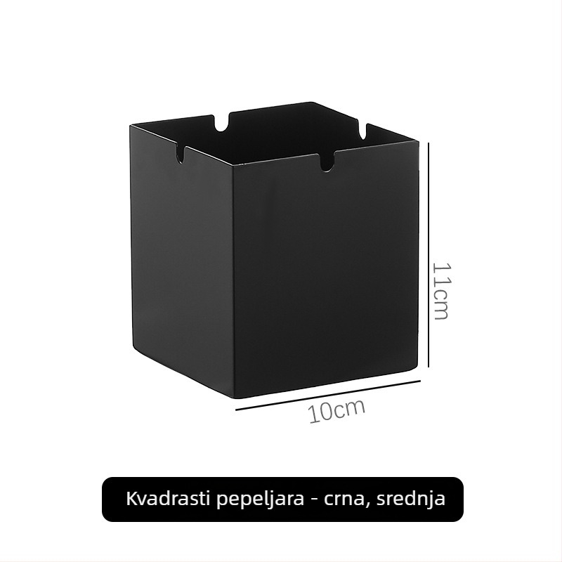 Pepeljara od nehrđajućeg čelika s vjetro zaštitom i spremnikom za pohranu te mogućnošću logotipa — za bar, KTV, hotel i dom