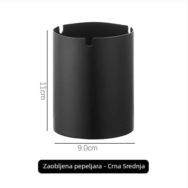 Pepeljara od nehrđajućeg čelika s vjetro zaštitom i spremnikom za pohranu te mogućnošću logotipa — za bar, KTV, hotel i dom