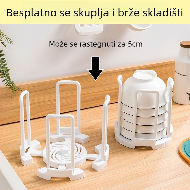 Proširivi stolni držač posuđa, plastični kuhinjski odvodni stalak, Novi kineski stil