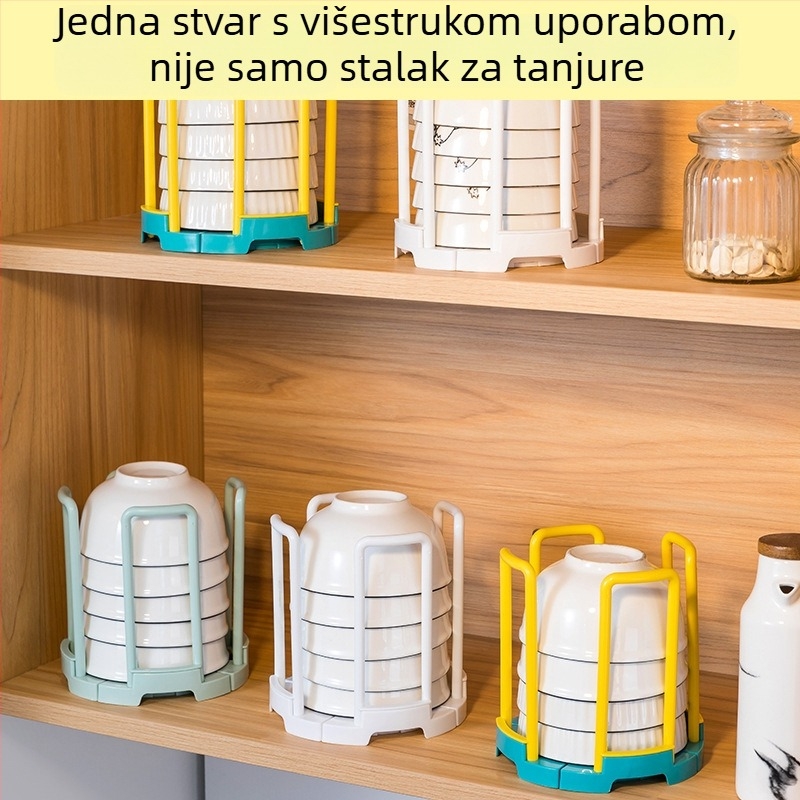 Proširivi stolni držač posuđa, plastični kuhinjski odvodni stalak, Novi kineski stil