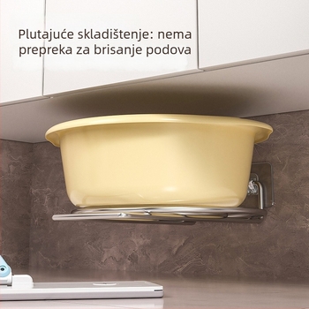 Zidni stalak za umivaonik od nehrđajućeg čelika, bez bušenja, jednostupanjski