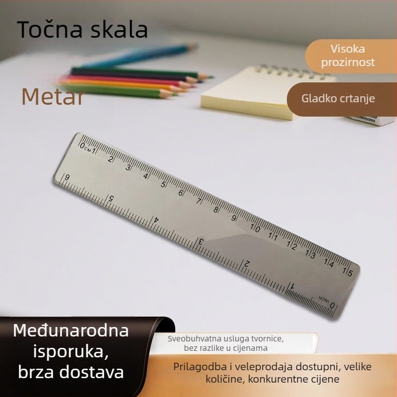 LVYING LY023 plastično ravnalo, model LY023, 9 g, centimetarsko ravnalo, mogućnost prilagođenog logotipa