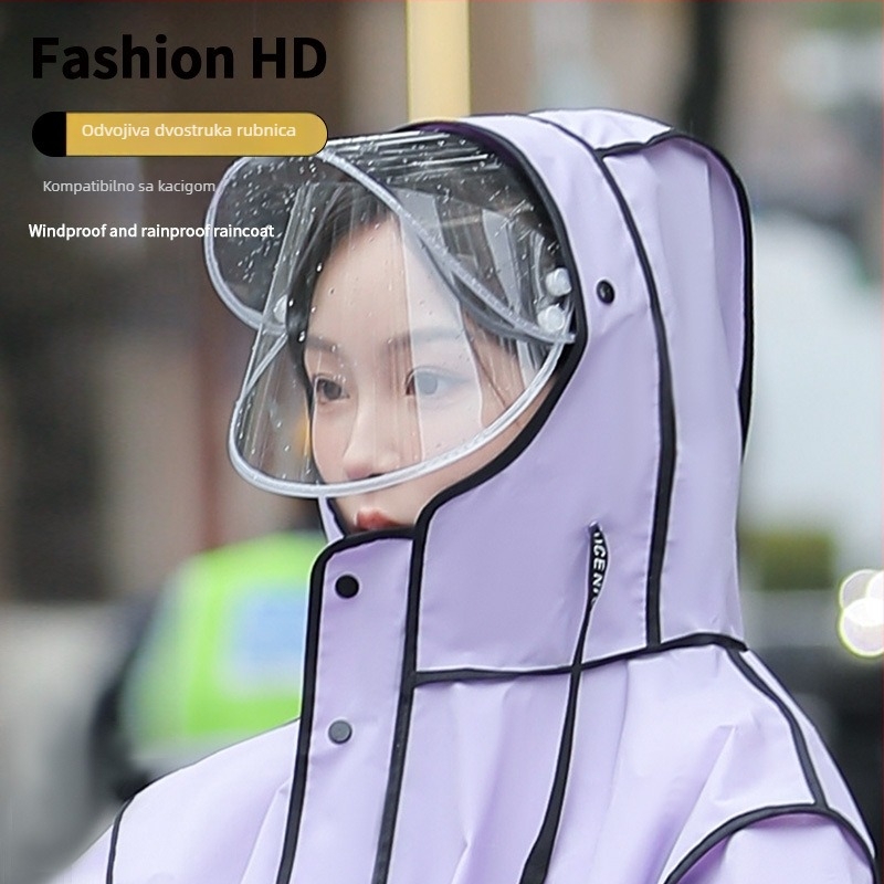 Jednodelni EVA kišni pončo za odrasle, za motocikl/električni automobil, s mogućnošću prilagodbe