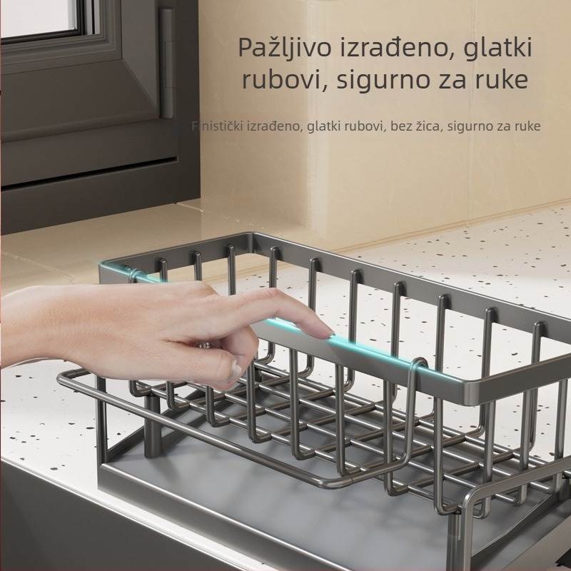 Kaihong plastični sklopivi višenamjenski zidni organizator kuhinje za sudoper bez montaže