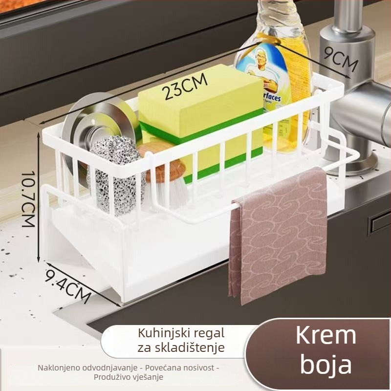 Kaihong plastični sklopivi višenamjenski zidni organizator kuhinje za sudoper bez montaže
