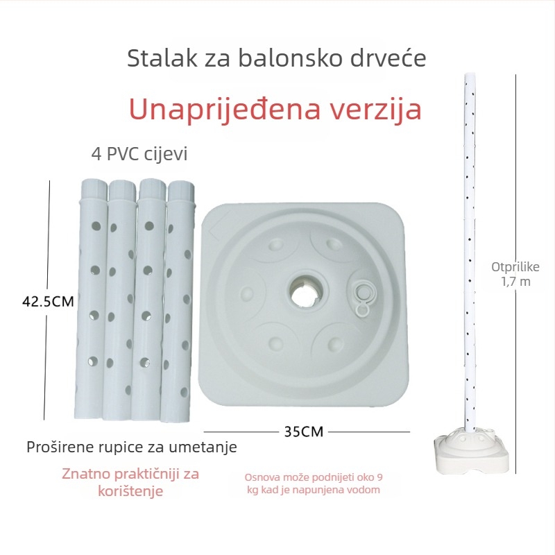 Držač balona u obliku stabla — plastika, oblik: crtani vanzemalac, bez logotipa, pogodan za Božić, Dan zaljubljenih, Proljetni festival, Dan djeteta