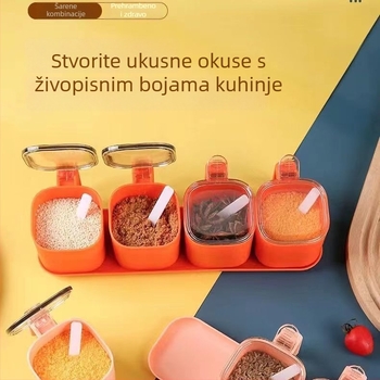Set posuda za začine za kućnu upotrebu — plastične posude za čvrste začine, ispišani logotip, Huiyao branda, podrijetlo Jinhua