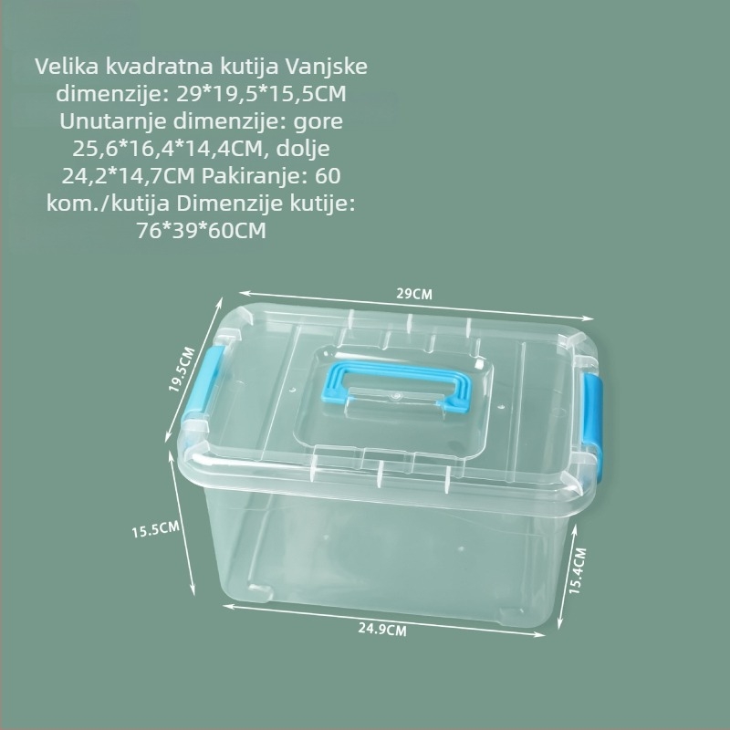 Desktop kutija za pohranu – PP plastika, moderni minimalistički dizajn, organizator, set od 60 komada