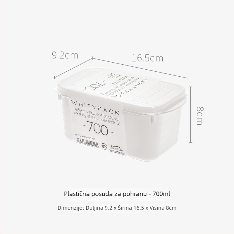 Kutija za obrok za mikrovalnu pećnicu, kvadratnog oblika, PP, 800–1000 ml